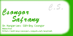 csongor safrany business card